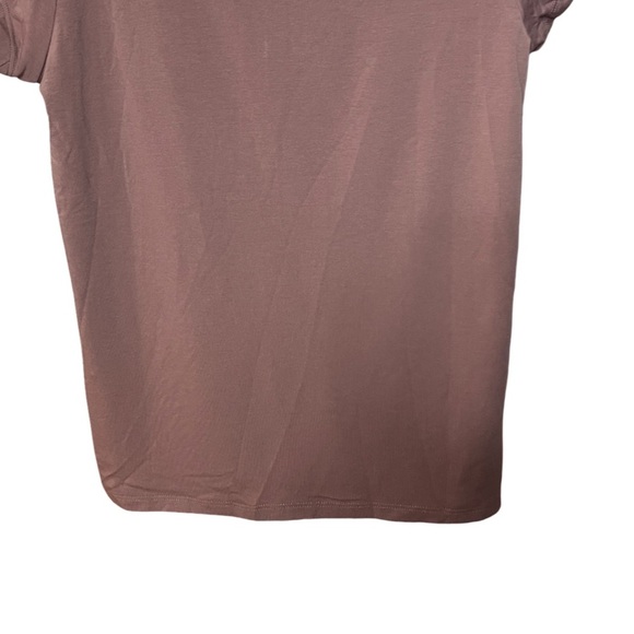 New Calvin Klein Rosewood Logo Tee Iridescent Glitter Script Soft Stretch Sze M - Picture 8 of 13